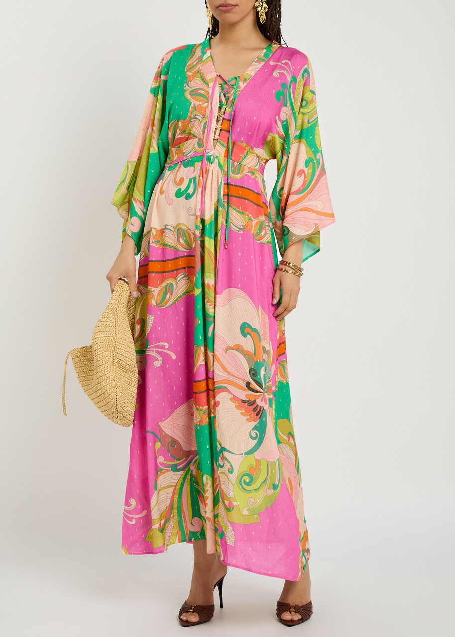 Melissa Odabash Natalie Printed Woven Midi Dress - Multicoloured - One Size