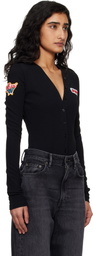 Off-White Black Heavy Jersey Button Up Bodysuit