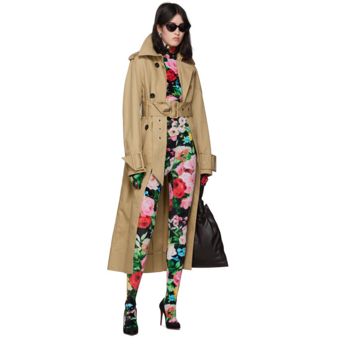 Richard Quinn Black Floral Turtleneck