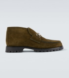 Gucci Horsebit suede ankle boots