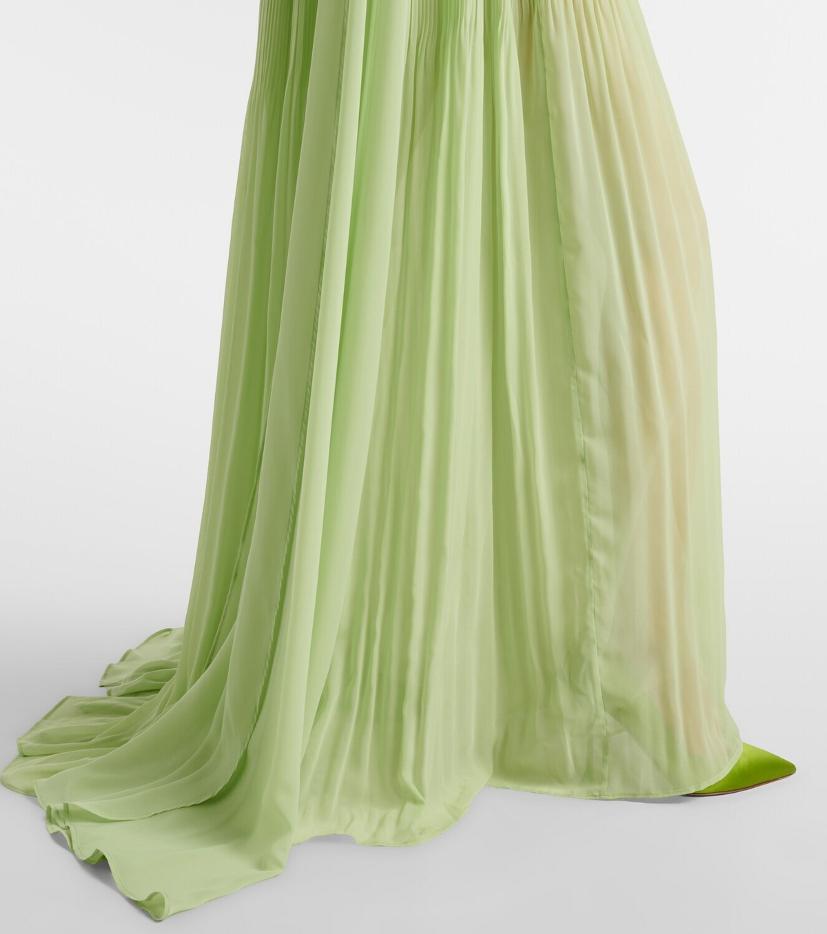 Leo Lin Jaclyn floral-appliqué bustier gown