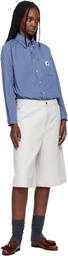 Carhartt Work In Progress Off-White Mercer Stripe Denim Shorts