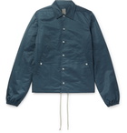 Rick Owens - Coated Cotton-Blend Blouson Jacket - Blue