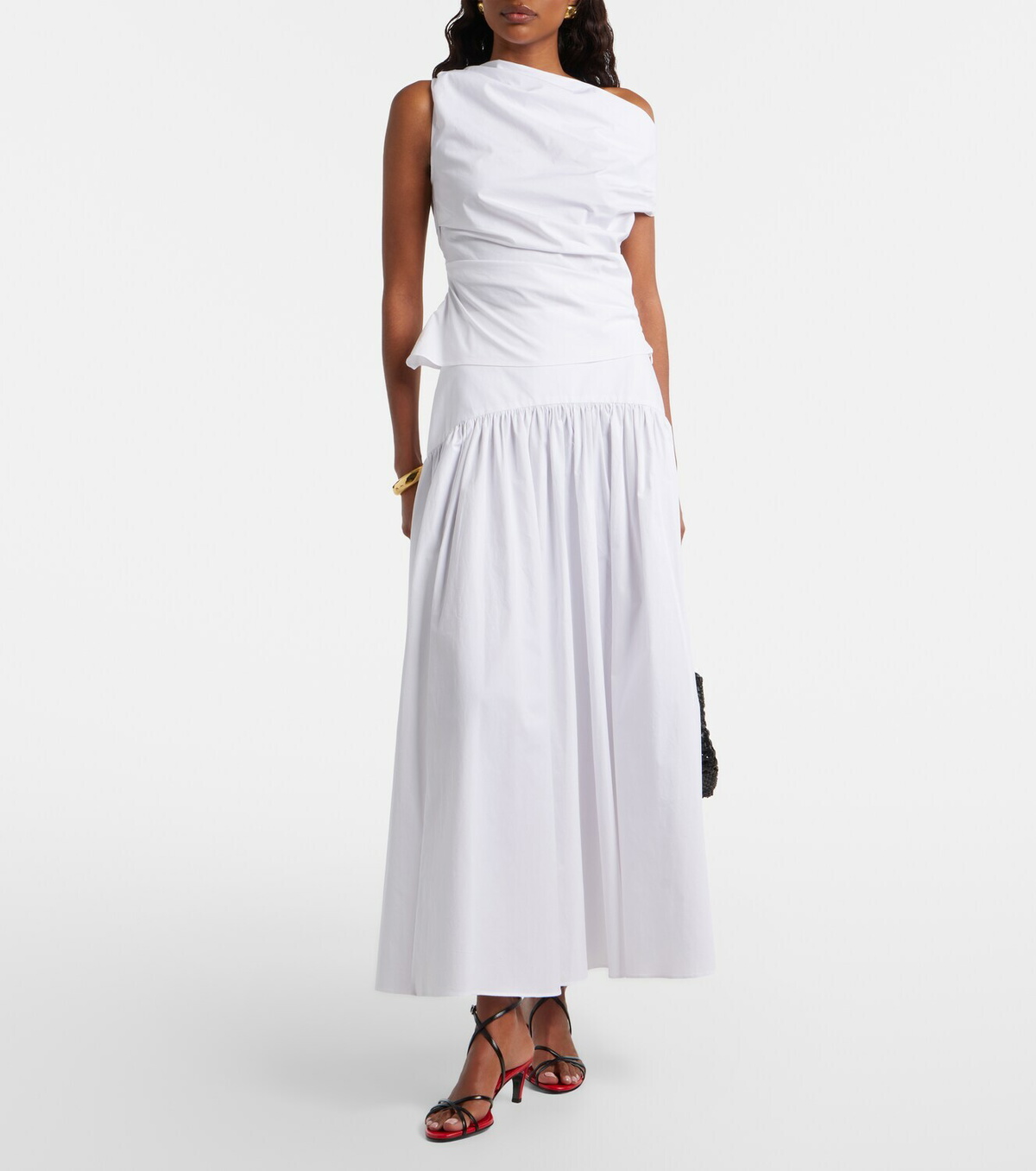 Staud Procida cotton poplin maxi skirt