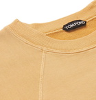 TOM FORD - Garment-Dyed Loopback Cotton-Jersey Sweatshirt - Men - Yellow