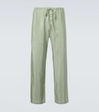 Bode Sylvan striped silk straight pants