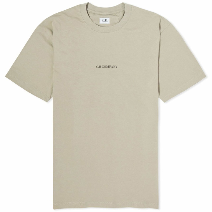 Photo: C.P. Company Men's Small Logo T-Shirt in Silver Sage
