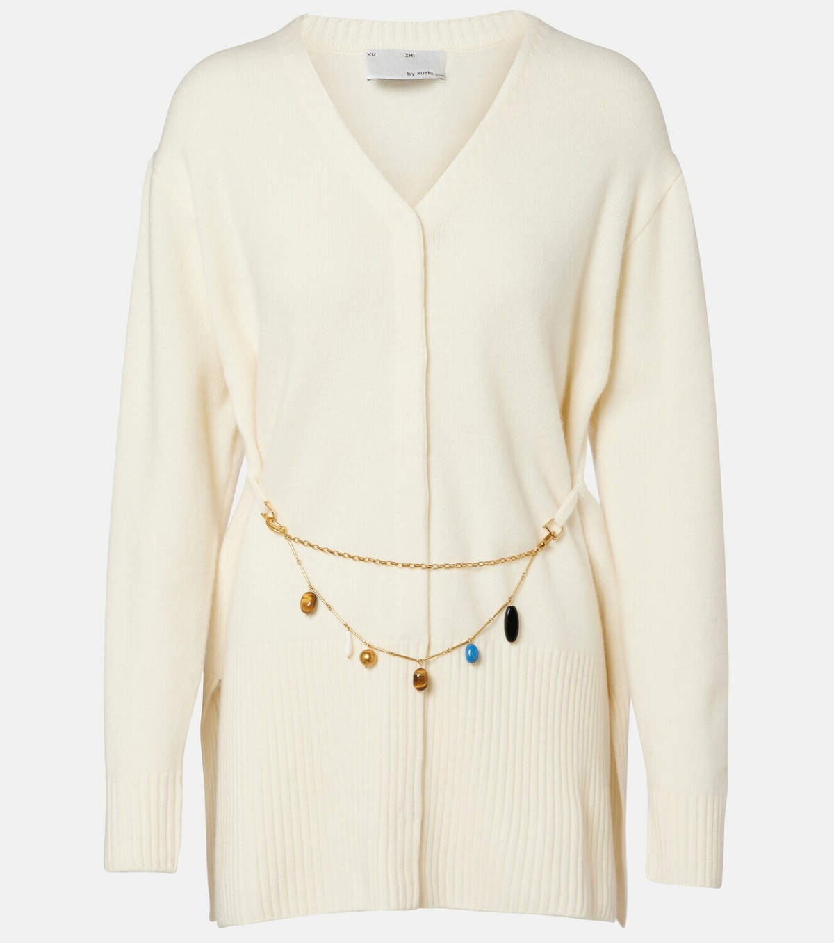 Xu Zhi Belted wool cardigan