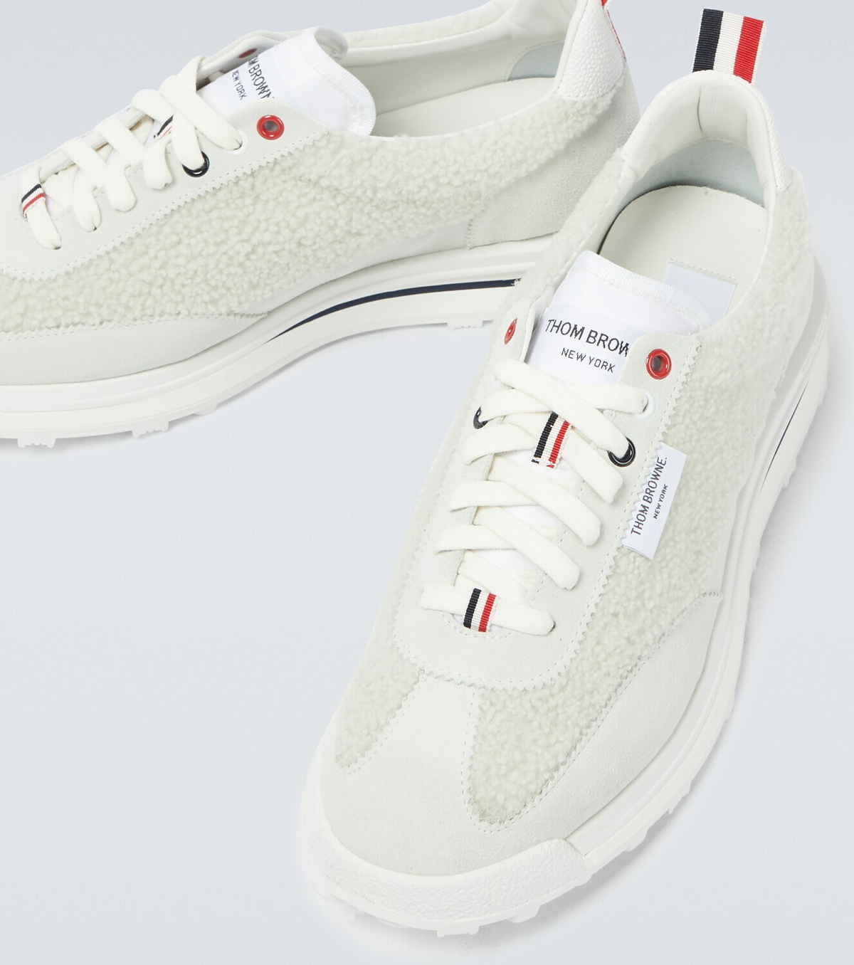 スニーカー Thom Browne Tech Runner Sneaker THOM BROWNE - Tech Runner Seersucker Low Top Sneakers Thom