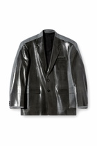 Diesel Oversized blazer with coated front - Jackets - Unisex - Black
