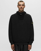 Stone Island Sweat Shirt Gauzed Cotton And Nylon, Garment Dyed Black - Mens - Hoodies