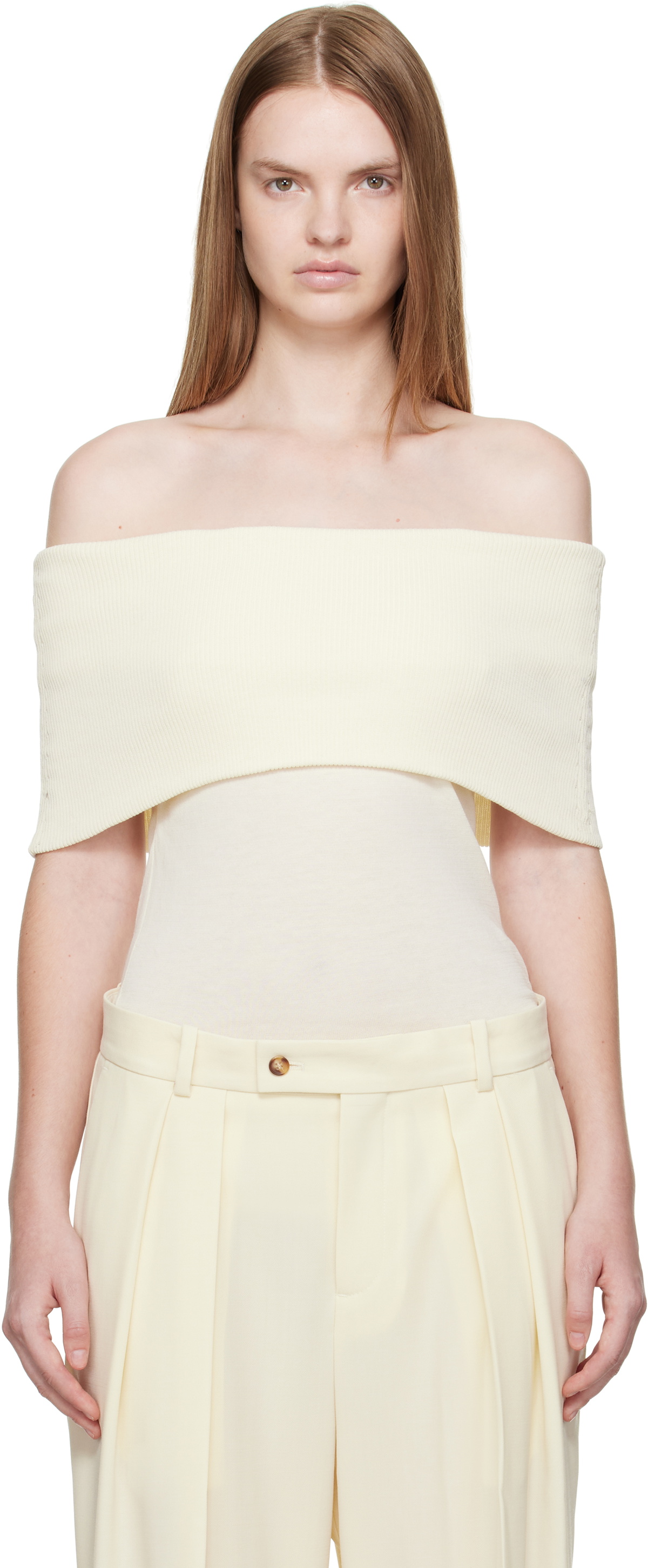 La Collection Off-White Scarlet Top