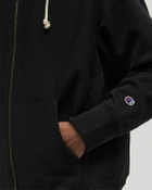 CHAMPION Full Zip Hoodie Sweatshirt Black Mens Hoodies/Zipper