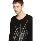 Yohji Yamamoto Black Spiderweb Crewneck Sweater