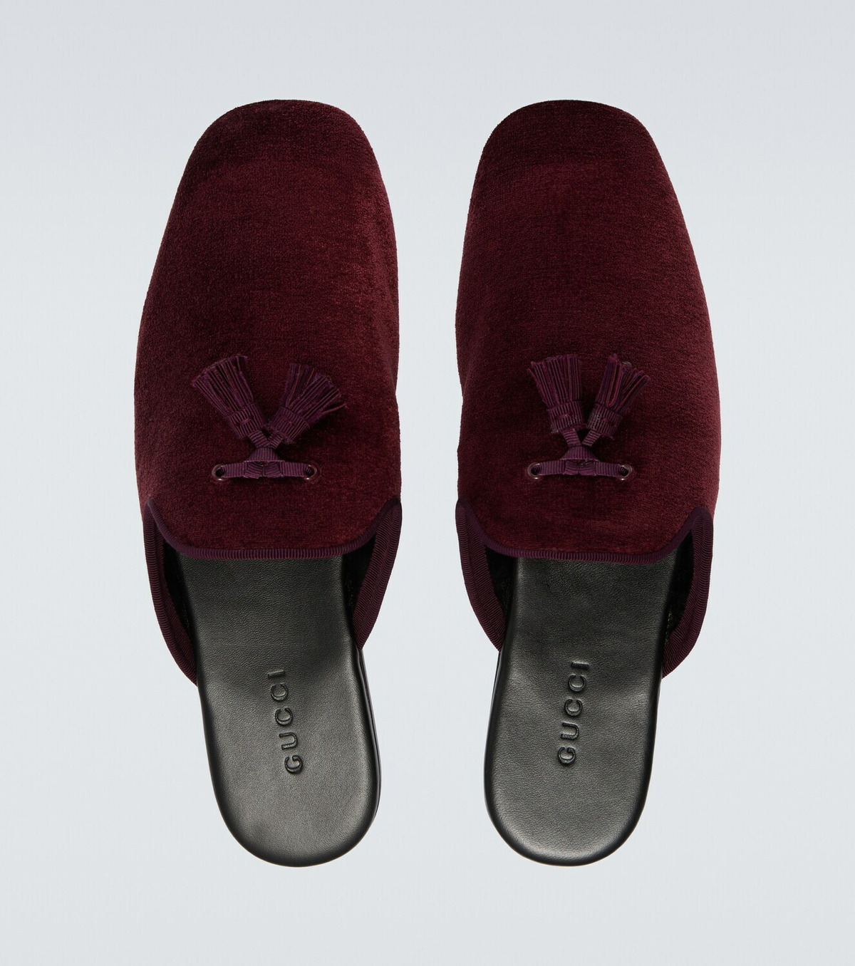 Gucci Tasseled velvet mules