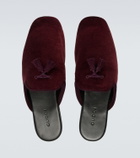 Gucci Tasseled velvet mules