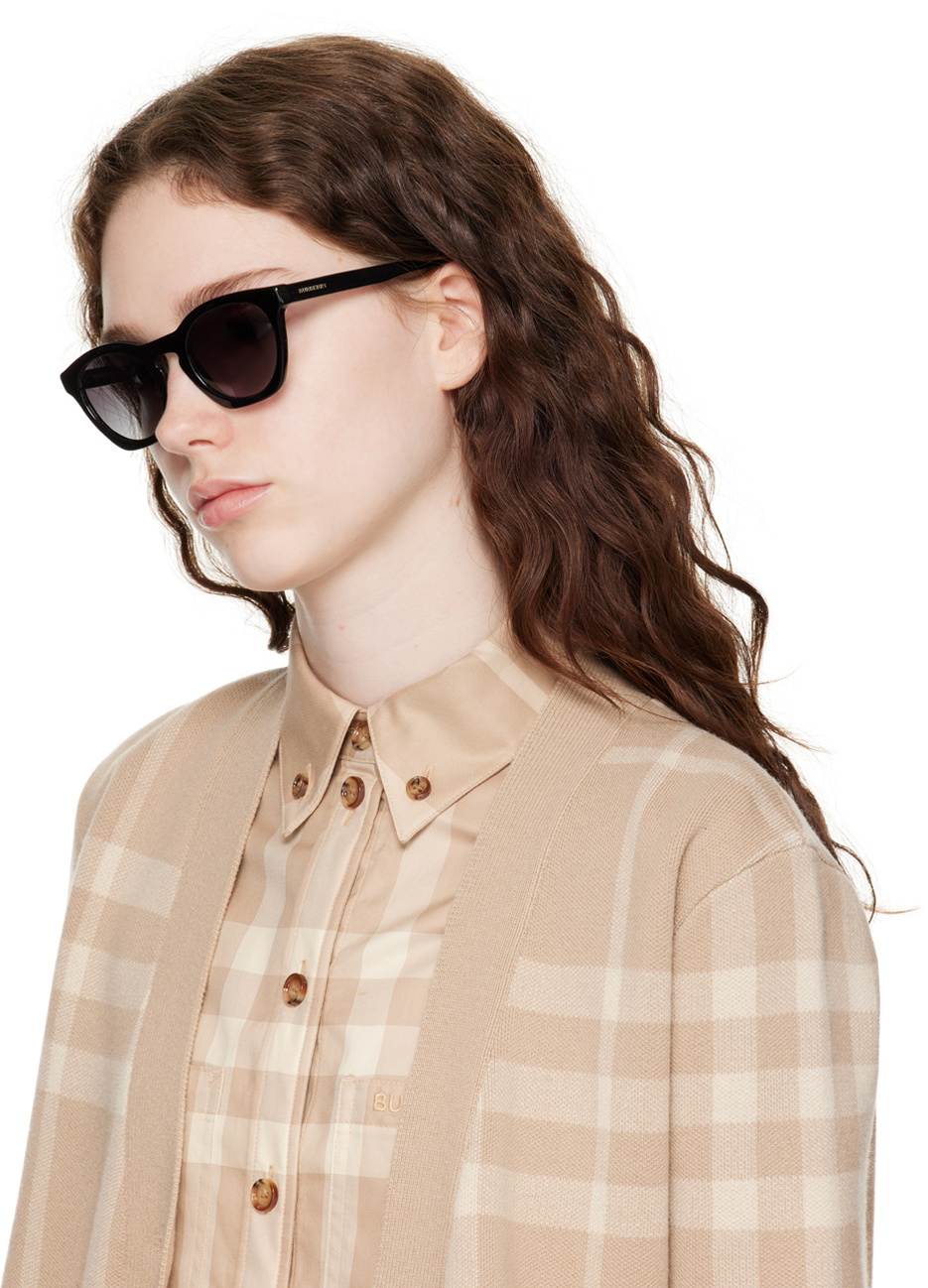 Burberry Black Round Sunglasses