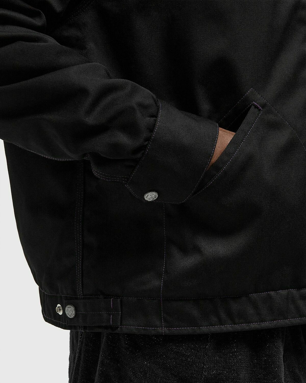 Needles Work Jacket - PE/C Twill Black Mens Bomber Jackets/Overshirt