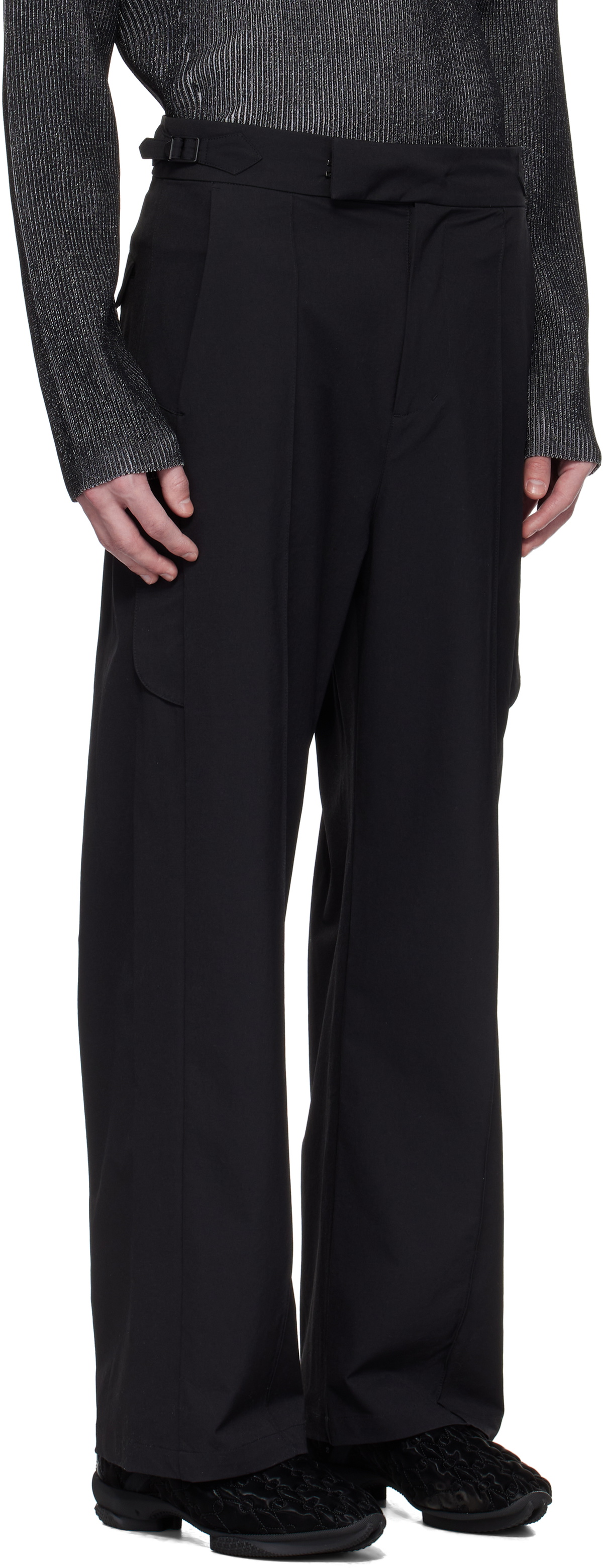 A. A. Spectrum Black Dapper Cargo Pants