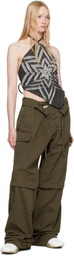 Masha Popova Black Star Bandana Denim Top