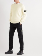 Stone Island - Logo-Appliquéd Wool-Blend Sweater - Neutrals