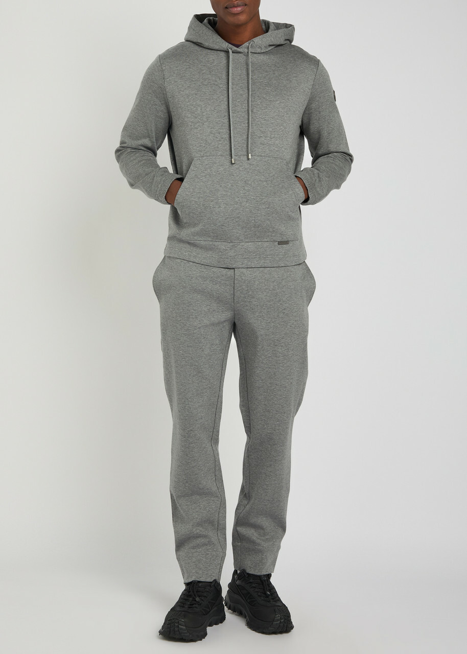 Moncler Tapered-leg Cotton-blend Sweatpants Grey