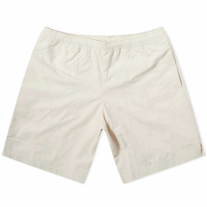 Photo: Dime Men's Wave Quilted Shorts in Light Gray