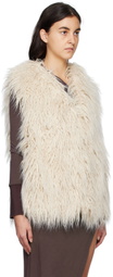 HALFBOY Off-White Eco Fur Vest