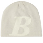 Bricks & Wood Men's B Logo Skully Beanie in Grey