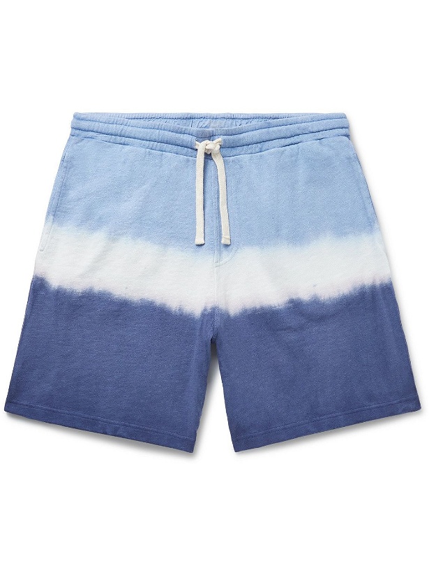 Photo: Hartford - Dip-Dyed Cotton-Jersey Drawstring Shorts - Blue