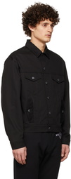 Moschino Black Smiley Edition Cotton Gabardine Jacket