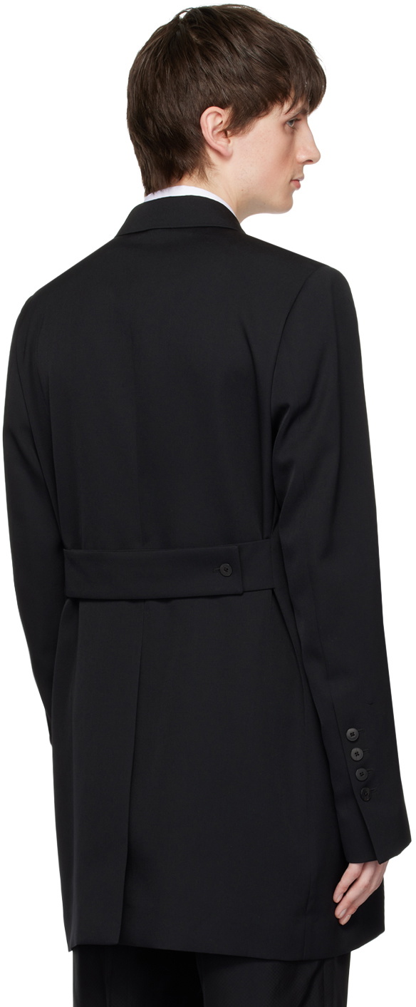 SAPIO Black Double-Breasted Coat