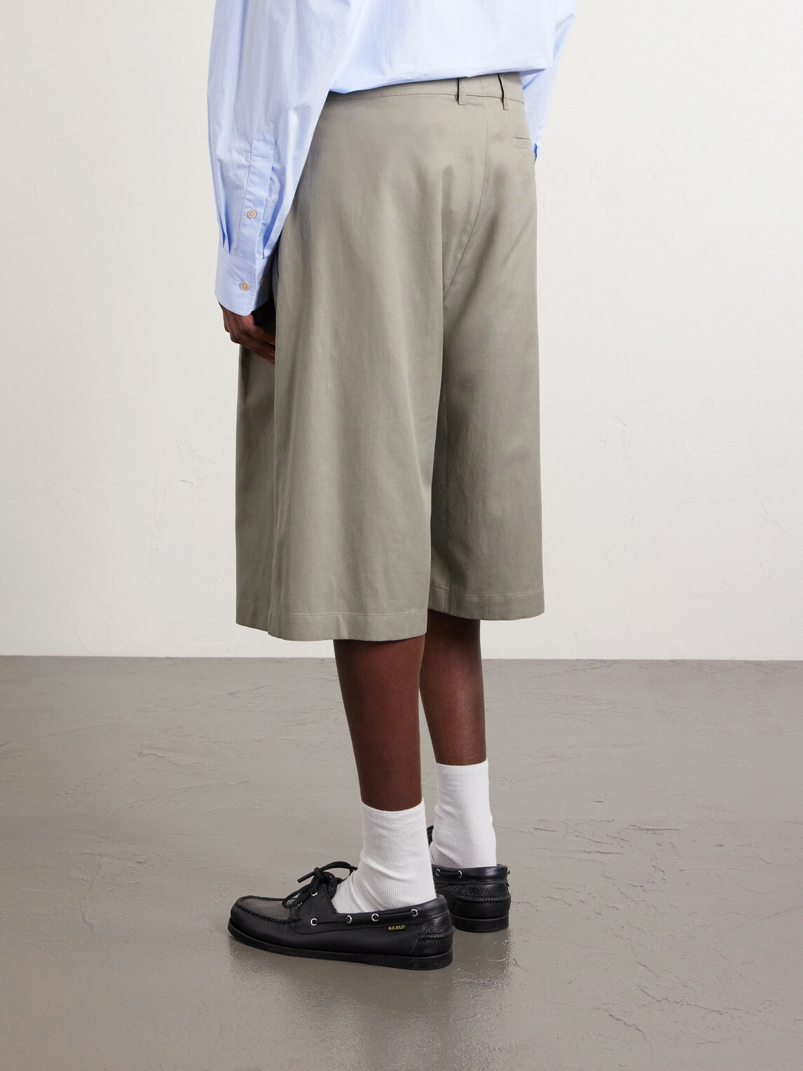 A Kind Of Guise - Juno Straight-Leg Pleated Lyocell, Cotton and Linen-Blend Shorts - Green