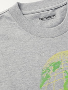 CARHARTT WIP - Printed Organic Cotton-Jersey T-Shirt - Gray