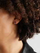 KOLOURS JEWELRY - Fortis Small 18-Karat Blackened Gold Diamond Single Hoop Earring