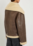 JW Anderson Shearling and Leather Jacket Brown