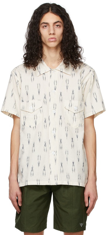 Photo: South2 West8 Off-White Deer Ikat Shirt