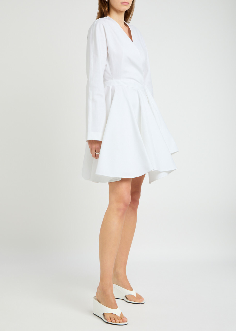 Alaa Wrap Crepe Mini Dress White ALAA