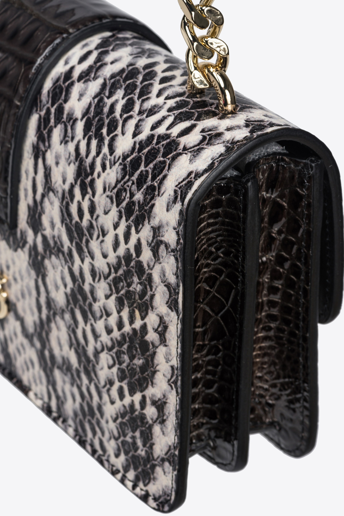 PINKOバック黒星 模様 Pinko Mini Love Bag Leather Crossbody Bag With Zebra Pattern White