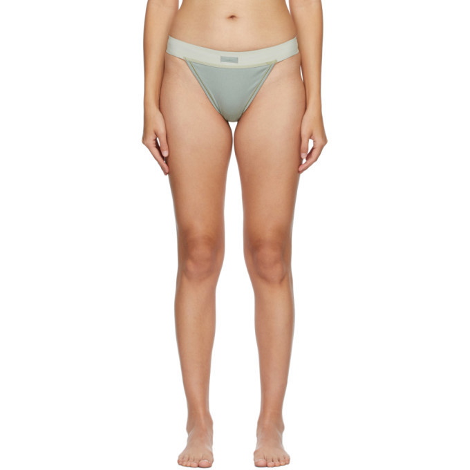 SKIMS - The Cotton Rib Thong ($20) in Mineral — available now at