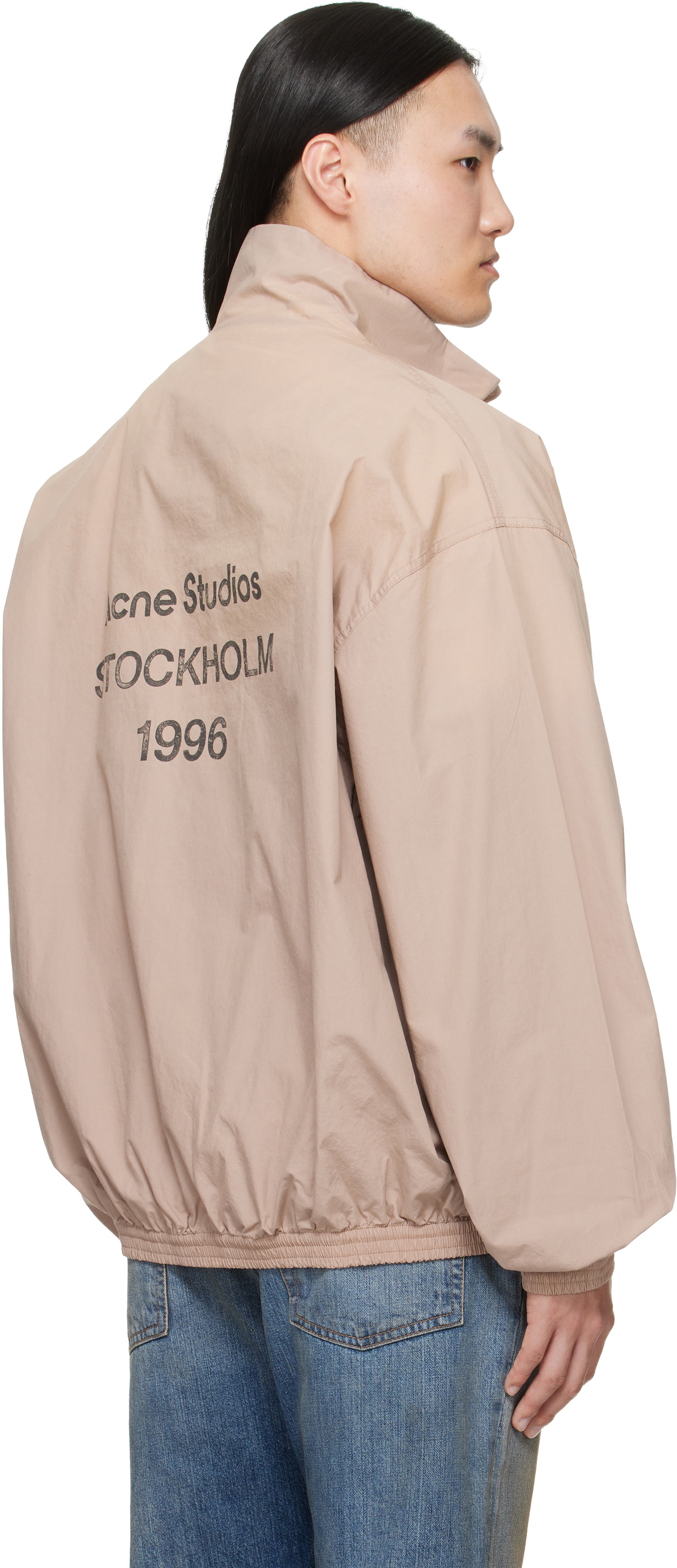 Acne Studios Beige Washed Logo Jacket