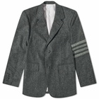 Thom Browne Men's Unstructured Tweed Blazer in Dark Grey