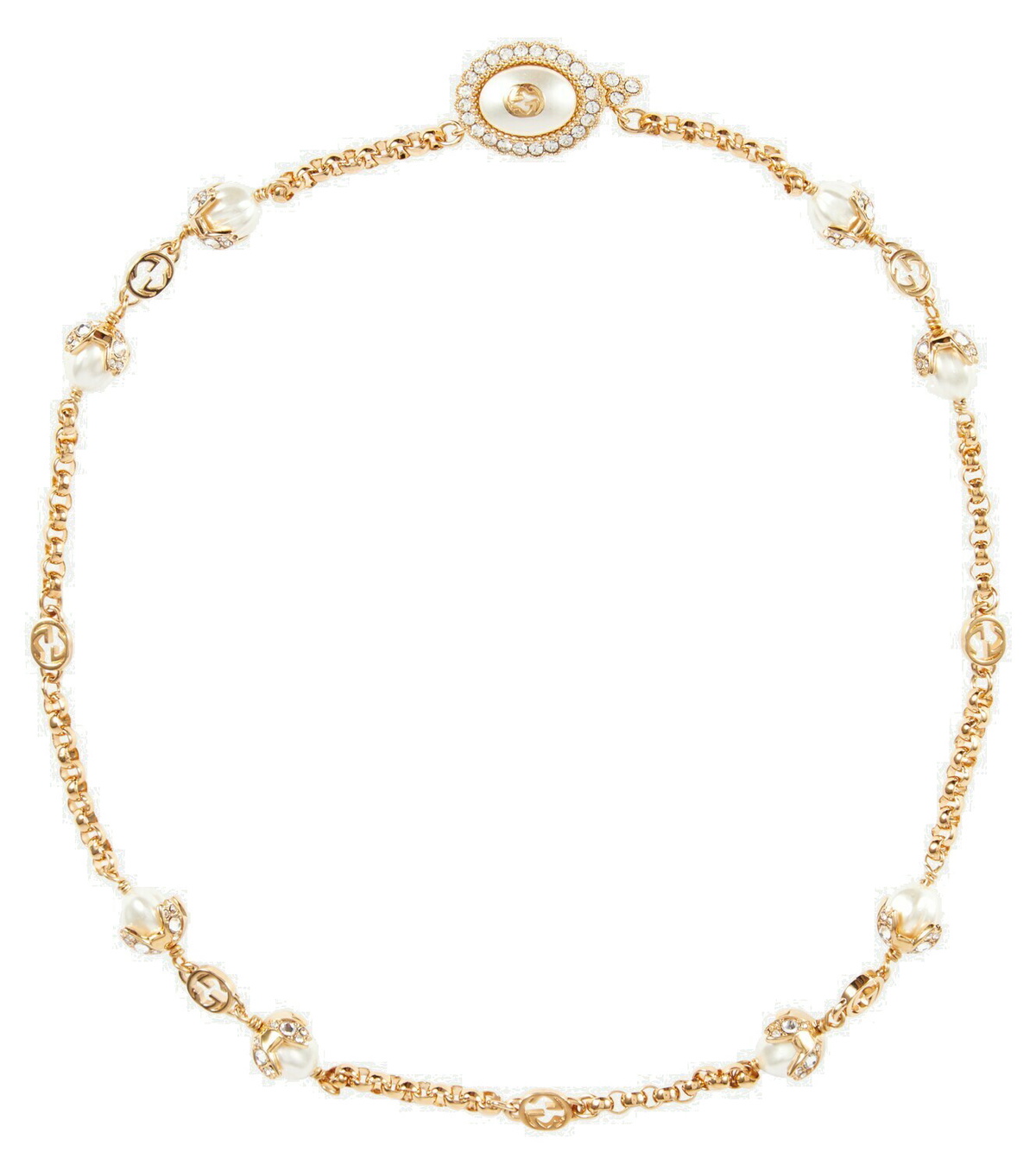 Gucci - Interlocking G Embellished Necklace Gucci