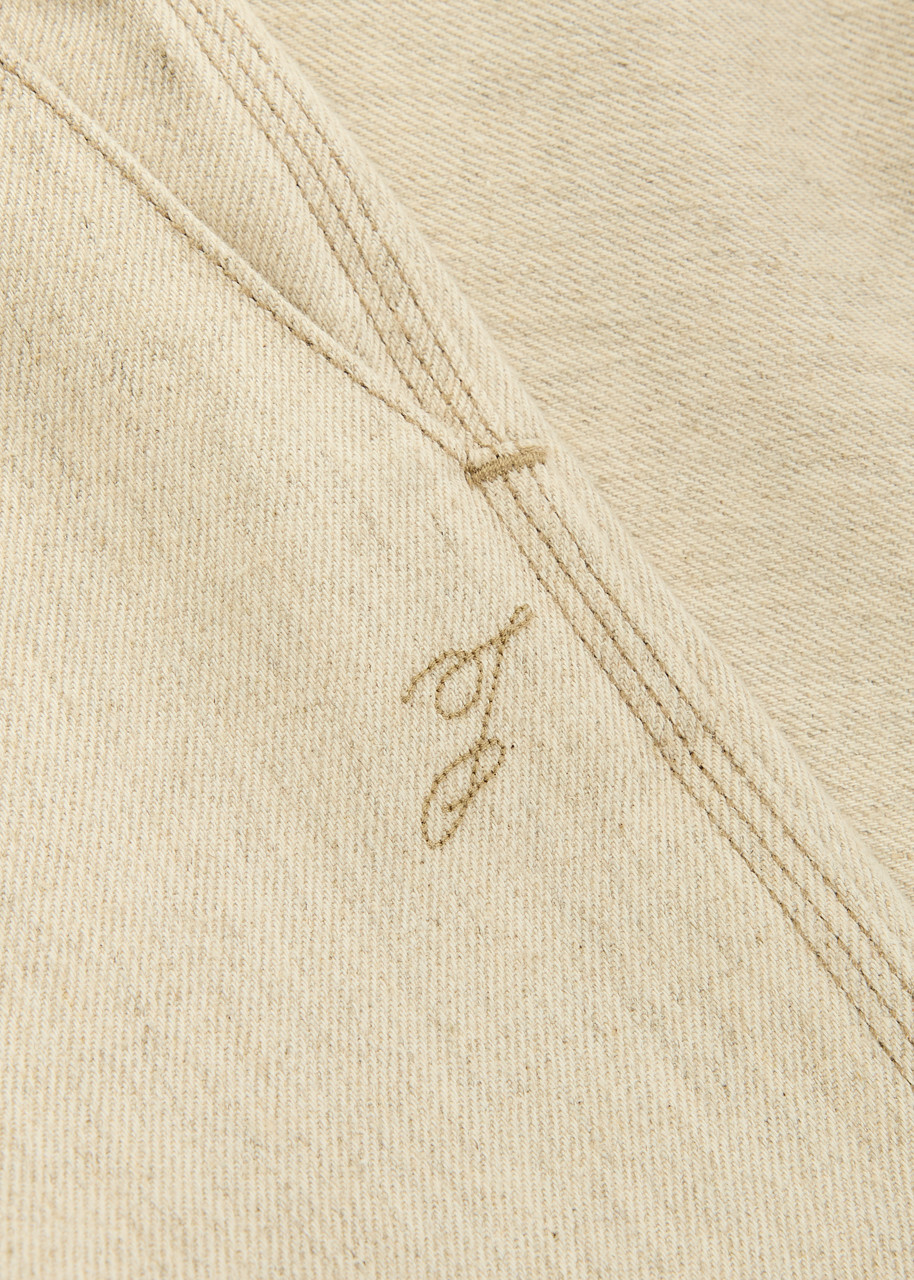 Jacquemus Le De-nimes Paysan Wide-leg Cotton-blend Trousers Beige