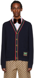 Gucci Navy Web Cardigan