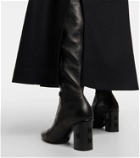Max Mara Damier leather over-the-knee boots