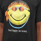 MARKET Men's Smiley Don't Happy, Be Worry T-Shirt in Black