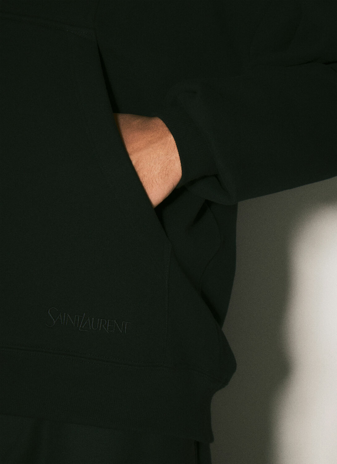 Saint Laurent Half-Zip Hooded Sweatshirt