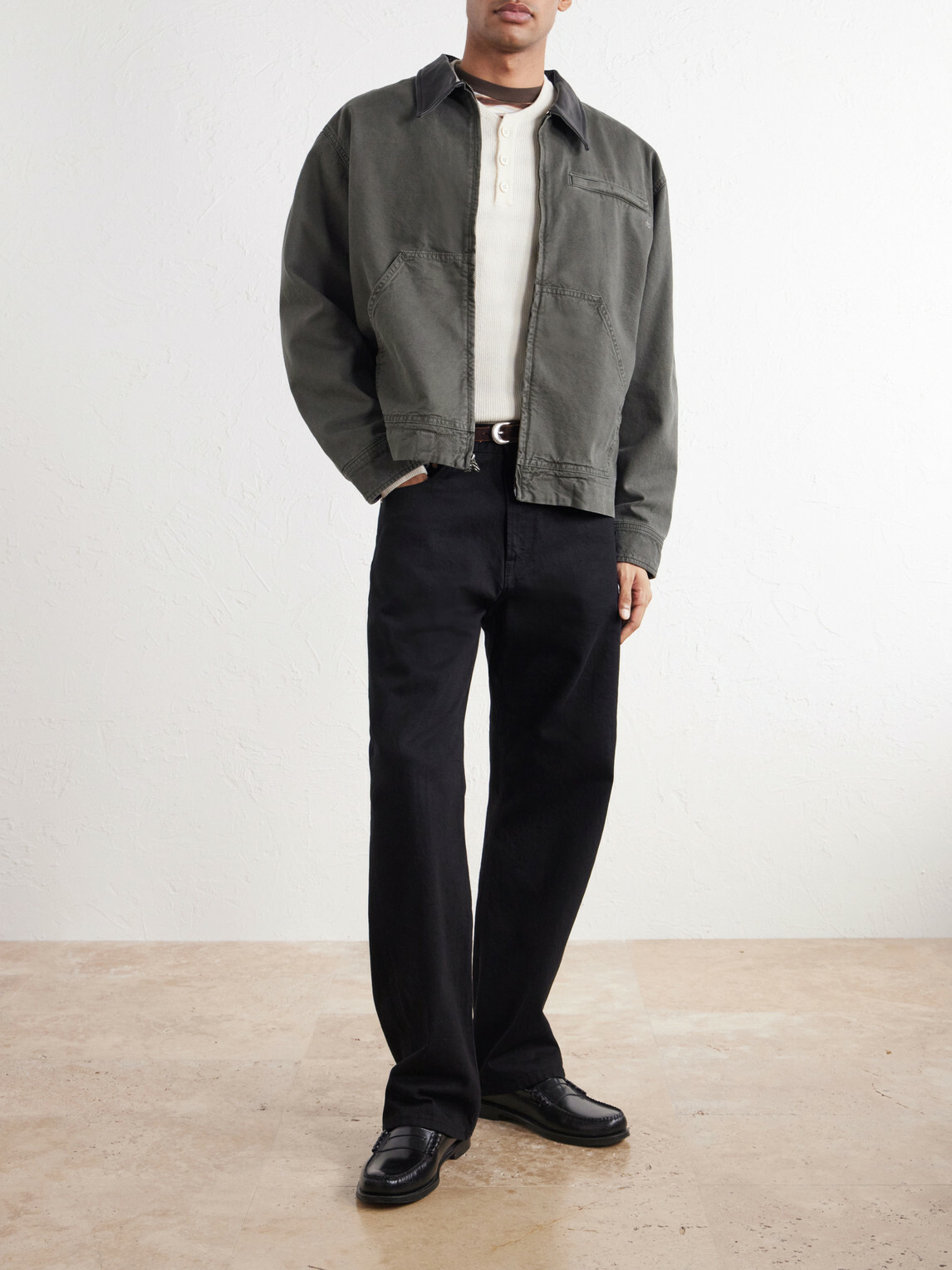Rag & Bone - Leather-Trimmed Cotton-Canvas Jacket - Green