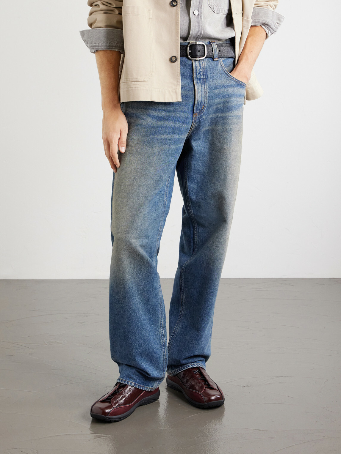 Diemme - Licata Textured-Leather Sneakers - Burgundy